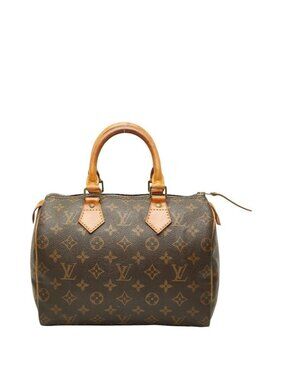 Louis Vuitton Monogram Speedy 25 Mini Boston Bag Brown Leather